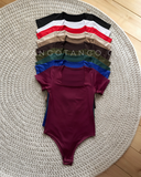 Body con Mangas Cuello Cuadrado