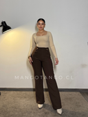 Pantalón Punto Forrado Wide Leg