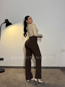 Pantalón Punto Forrado Wide Leg
