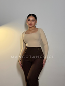 Pantalón Punto Forrado Wide Leg