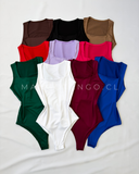Body Cuello Cuadrado sin Mangas