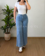 JEANS WIDE LEG CELESTE LINEA