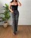Jeans Grisáceo Brillos Sutiles