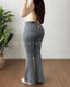 Jeans Flare Gris Claro