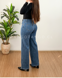 Jeans Botón Lateral