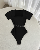 Body con Mangas Cuello Cuadrado