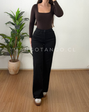 Jeans Victoria Negro Forrado