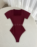 Body con Mangas Cuello Cuadrado