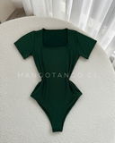 Body con Mangas Cuello Cuadrado