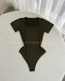 Body con Mangas Cuello Cuadrado