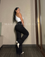 Jeans Victoria Negro Forrado