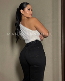 Jeans Victoria Negro Forrado