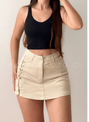 Falda Short Beige Trenza