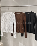 Polera Transparencia Lunares