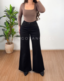 Jeans Wide Leg Negro