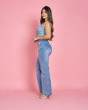 Jeans con Brillo Celeste