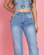 Jeans con Brillo Celeste