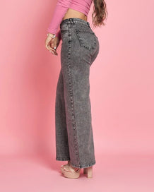 Jeans Grisáceo Brillos Sutiles