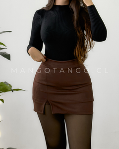 Falda Short Tubo Gamuza
