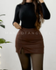 Falda Short Tubo Gamuza